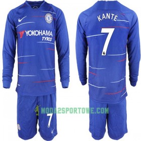 Koszulka Chelsea Kante 7 Dziecięcy Domowe Stroje Piłkarskie 2018-2019 Długi Rękaw